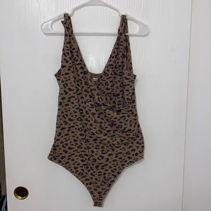 Abercrombie Cheetah Print Thong Bodysuit